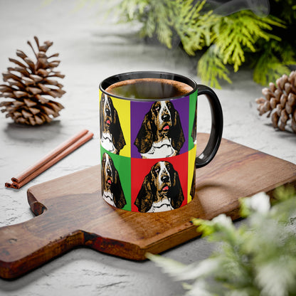 Basset Hound Pop Art - Colorful Coffee Mugs, 11oz
