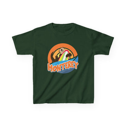 Monterey, California - Surfboard Sea Otter  — Kid's Graphic T-shirt