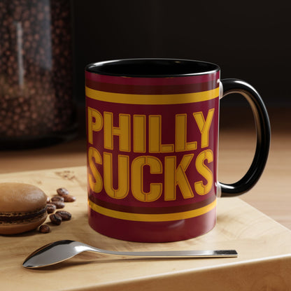 Philly Sucks (for Washington DC fans) - Accent Coffee Mug (11, 15oz)