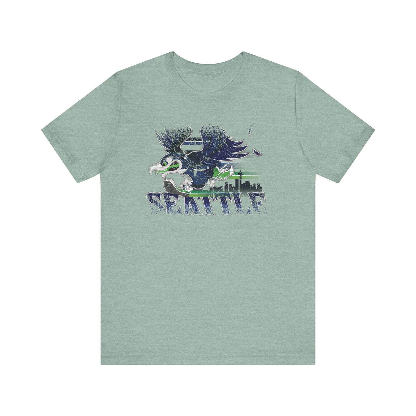 Gas Pump Seahawk (for Seattle fans) - Unisex Jersey Short Sleeve Tee