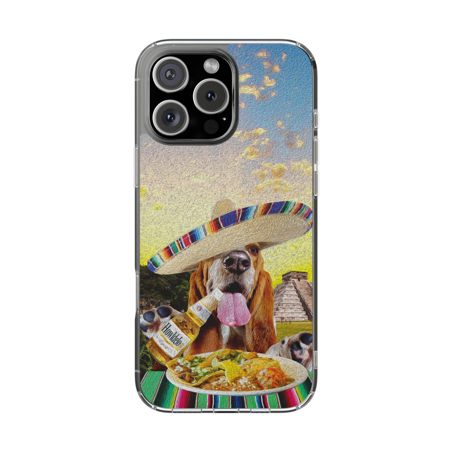 Basset Hound Eating Mexican Cuisine In Mexico - Clear Case