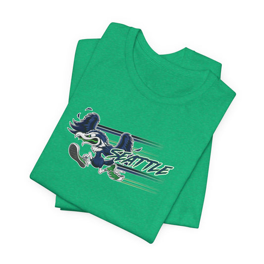 Gas Pump Seahawk (for Seattle fans) - Unisex Jersey Short Sleeve Tee