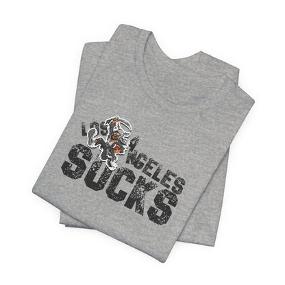 L.A. sux (for Las Vegas fans) - Unisex Jersey Short Sleeve Tee