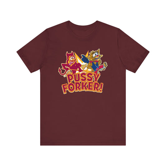 Pussycat Forker (for Tempe fans) - Unisex Jersey Short Sleeve Tee