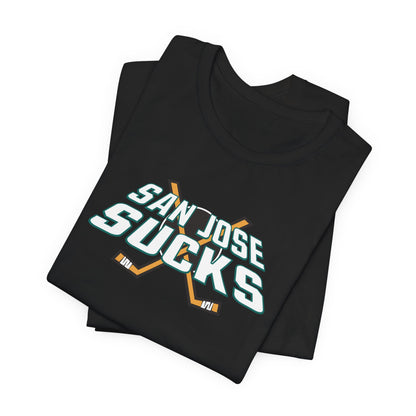 San Jose Sucks (Anaheim fans) - Unisex Jersey Short Sleeve Tee