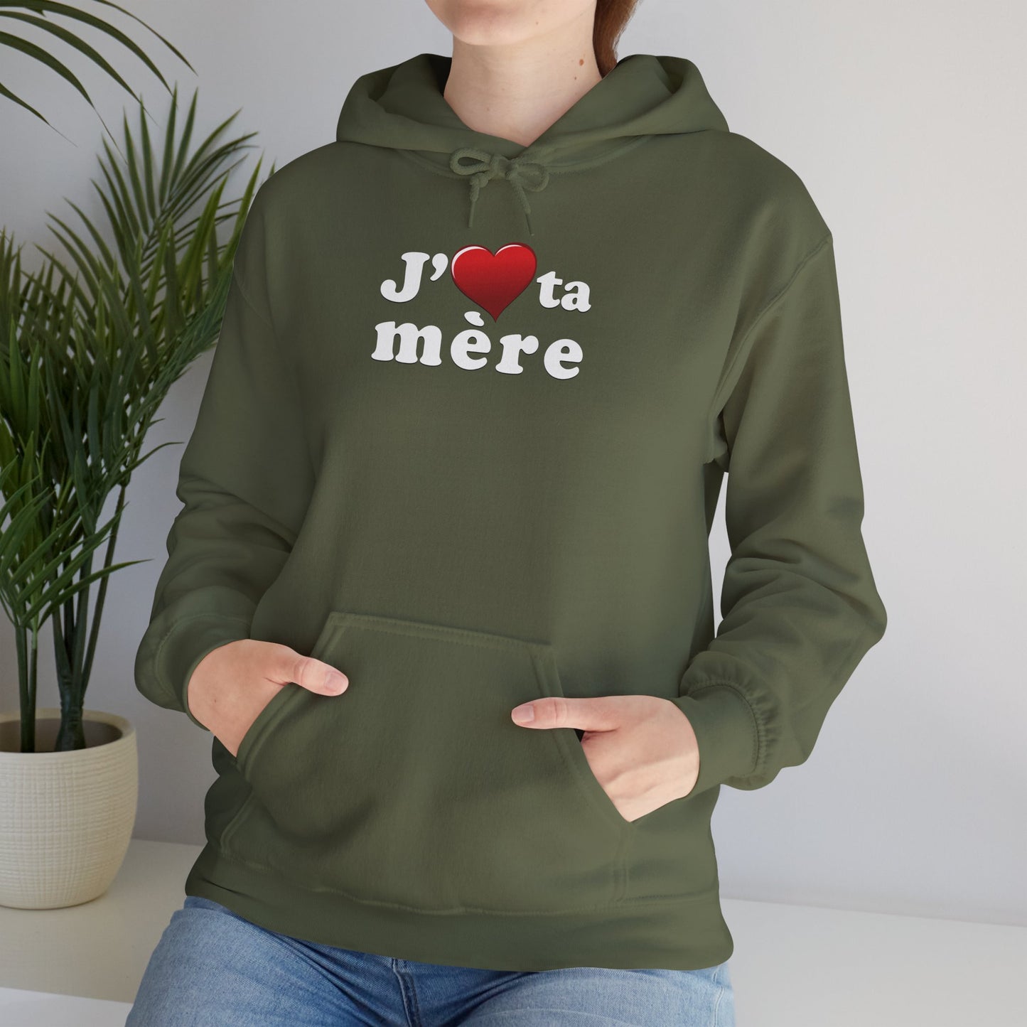 J' ♥ te mère - Unisex Heavy Blend™ Hooded Sweatshirt