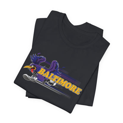 Gas Pump Raven (for Baltimore fans) - Unisex Jersey Short Sleeve Tee