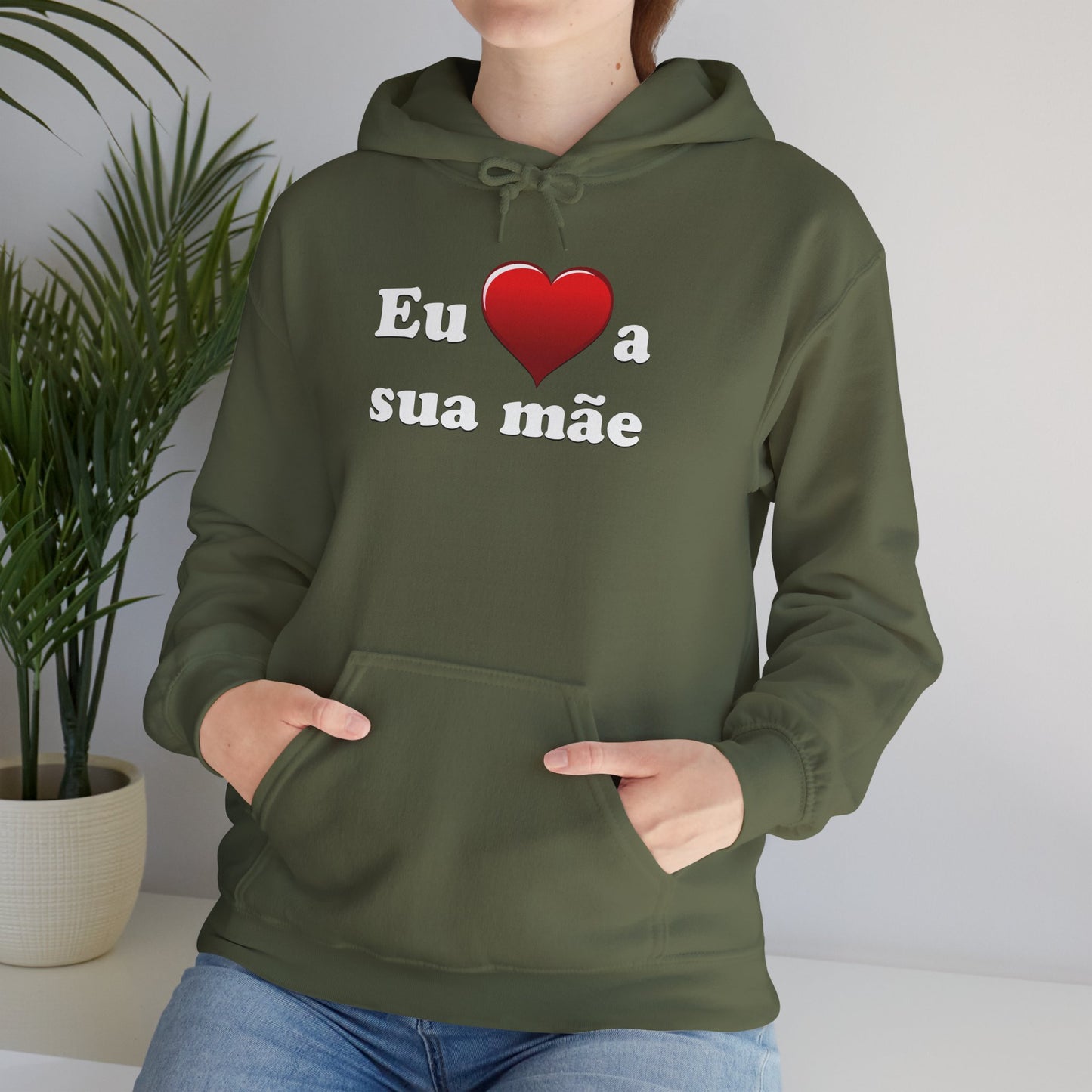 Eu ♥ a sua mãe - Unisex Heavy Blend™ Hooded Sweatshirt