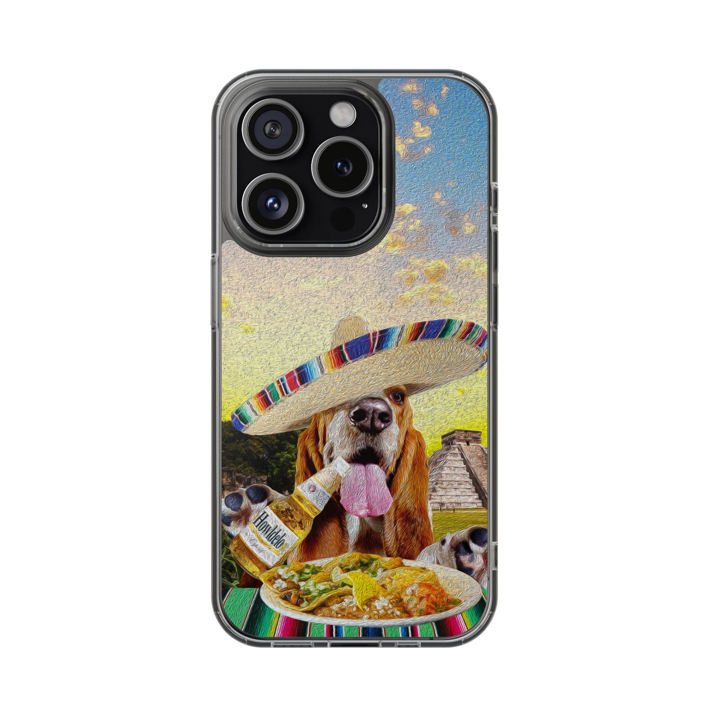 Basset Hound Eating Mexican Cuisine In Mexico - Clear Case