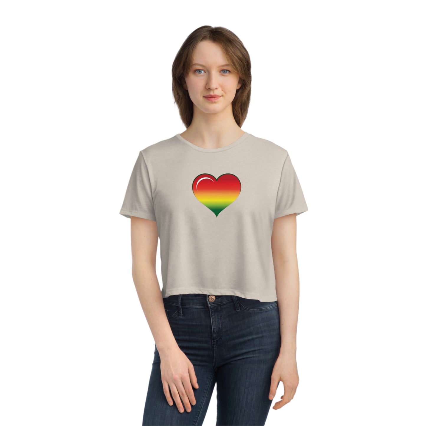 Lifted Love - Women's Flowy Cropped Tee