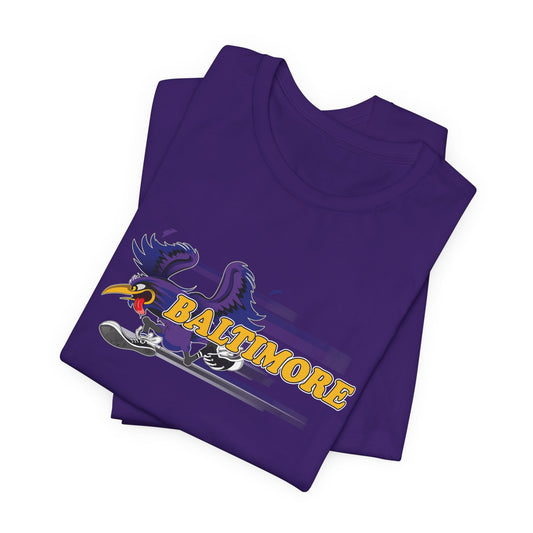 Gas Pump Raven (for Baltimore fans) - Unisex Jersey Short Sleeve Tee