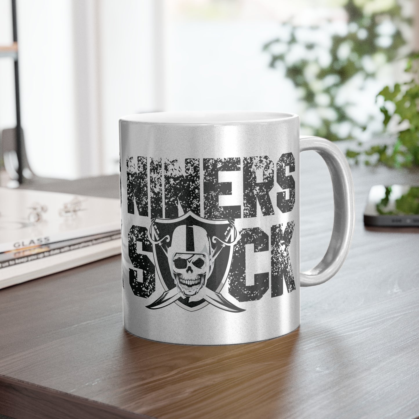 Niners Suck (for Vegas fans) - Metallic Gold Mug