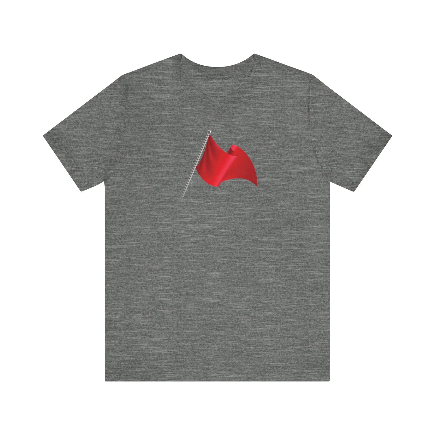 Walking Red Flag (flag front & flag reversed on back)  - Unisex Jersey Short Sleeve Tee