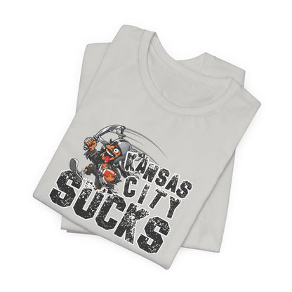 KC Sux (for Las Vegas fans) - Unisex Jersey Short Sleeve Tee