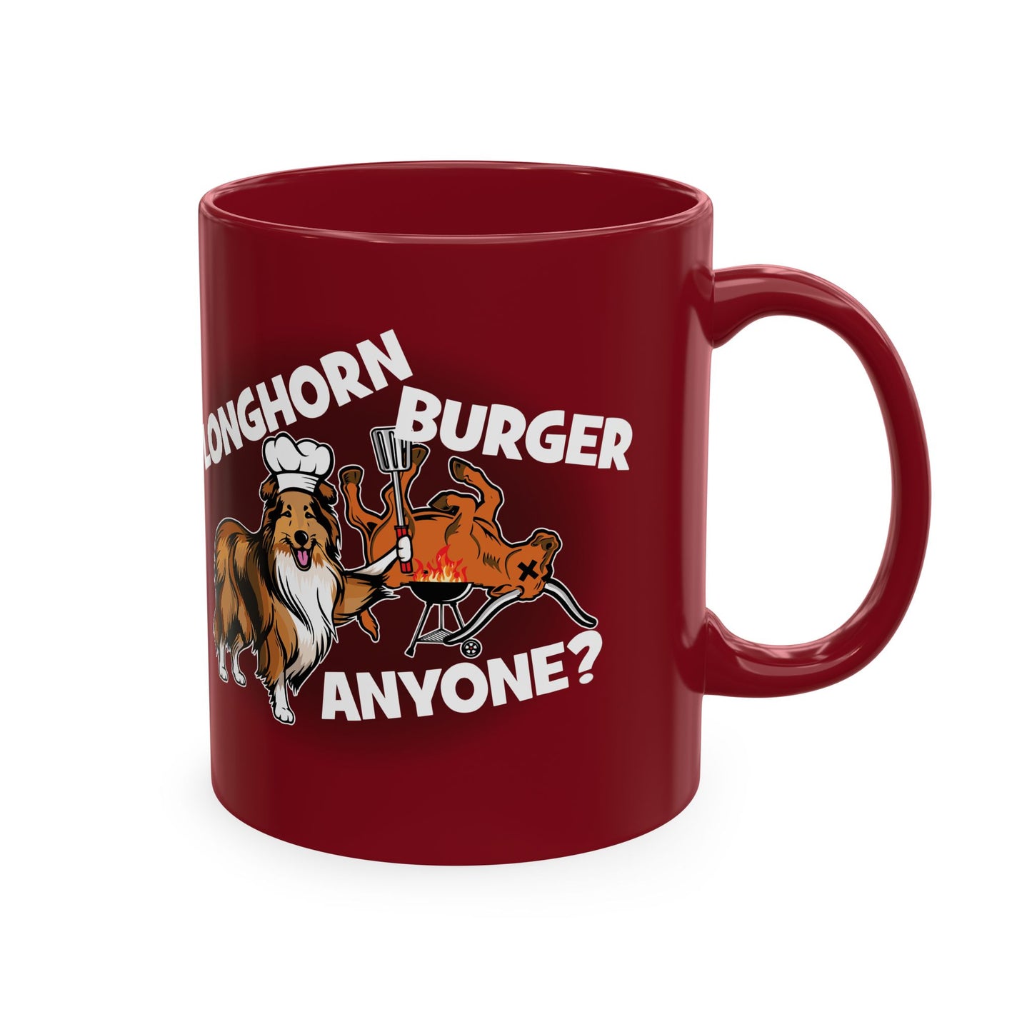 Longhorn Burgers Anyone? (for College Station, Texas fans) - Ceramic Coffee Mug