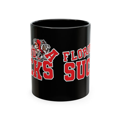 Florida Sucks (for peach eatin' Georgia fans) -  Red or Black Ceramic Coffee Mug