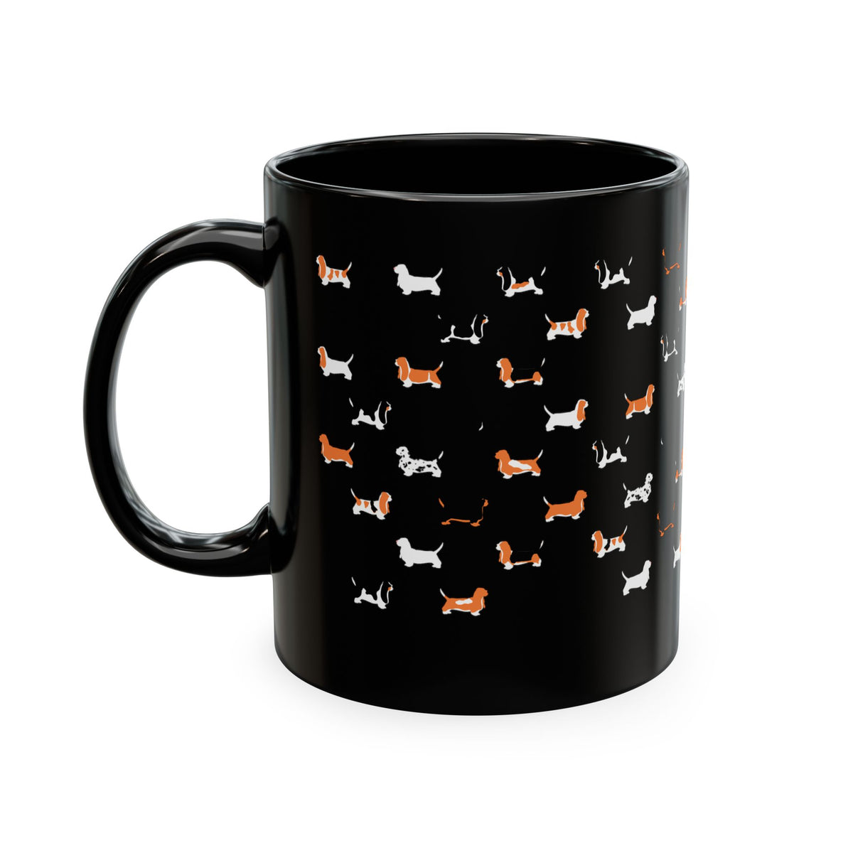 Basset Hound Pattern - Cute Ceramic Coffee Mug