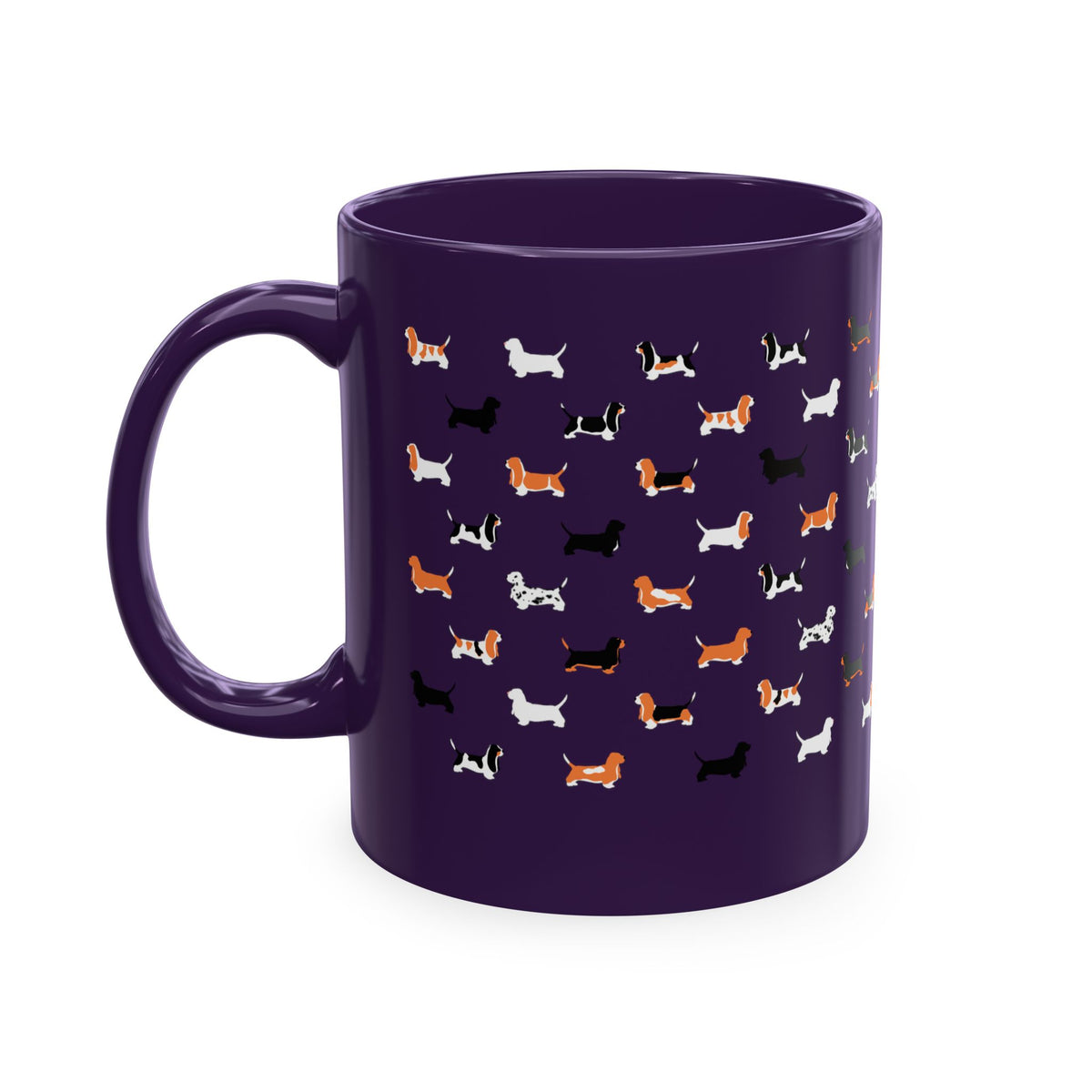 Basset Hound Pattern - Cute Ceramic Coffee Mug