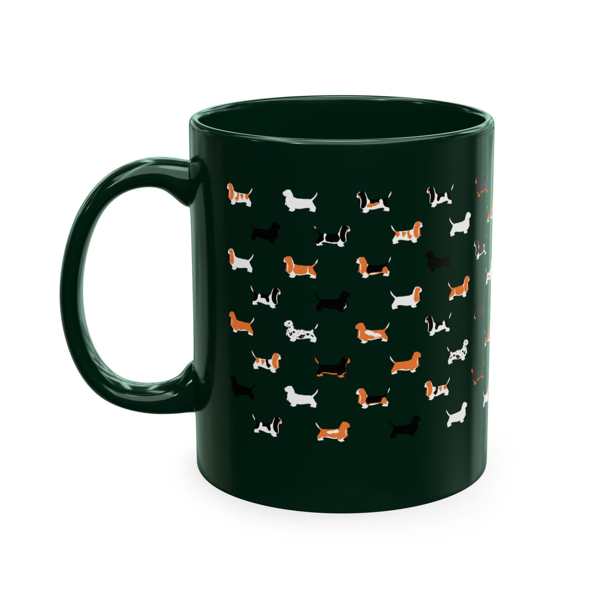 Basset Hound Pattern - Cute Ceramic Coffee Mug