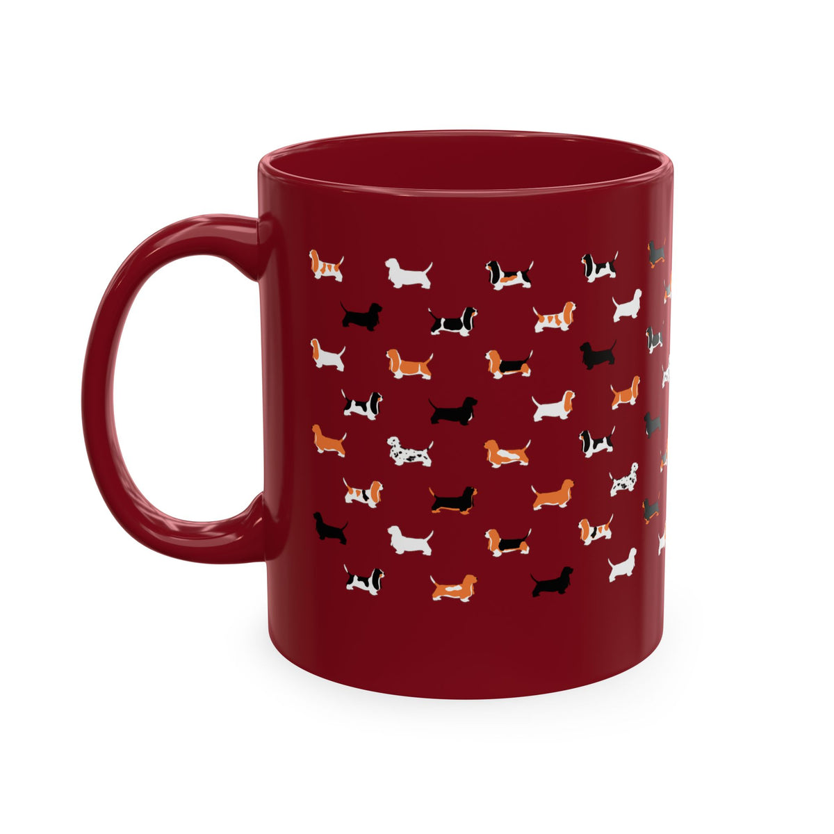 Basset Hound Pattern - Cute Ceramic Coffee Mug