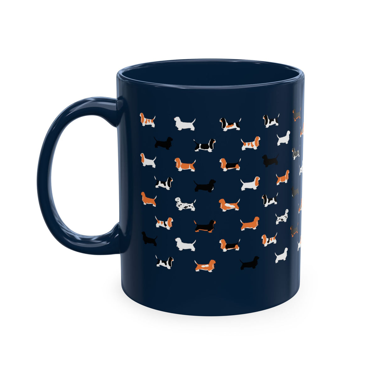 Basset Hound Pattern - Cute Ceramic Coffee Mug