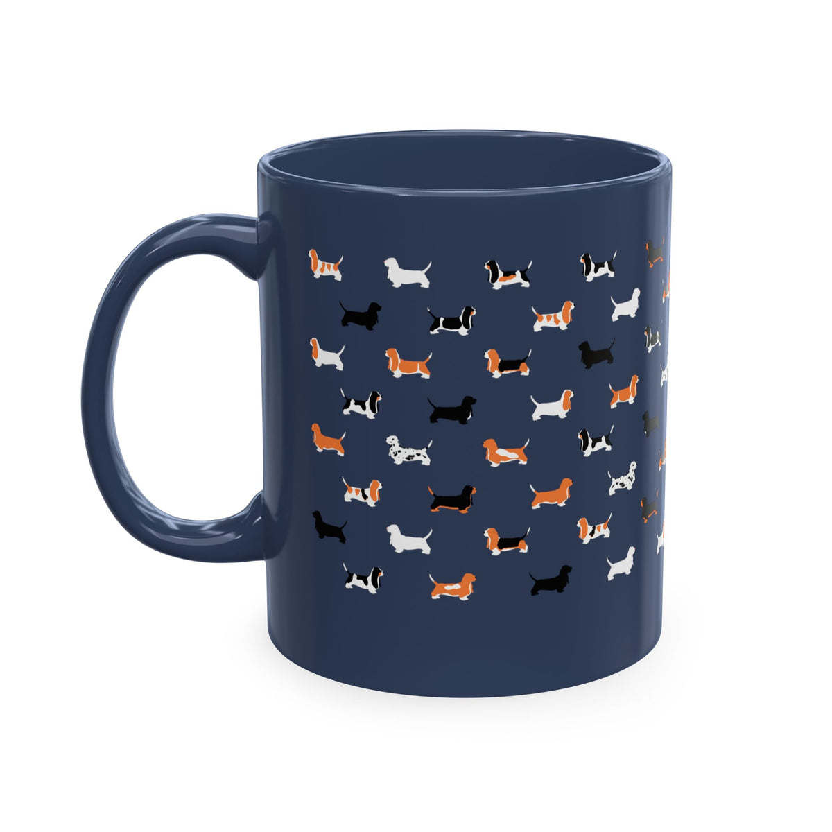 Basset Hound Pattern - Cute Ceramic Coffee Mug