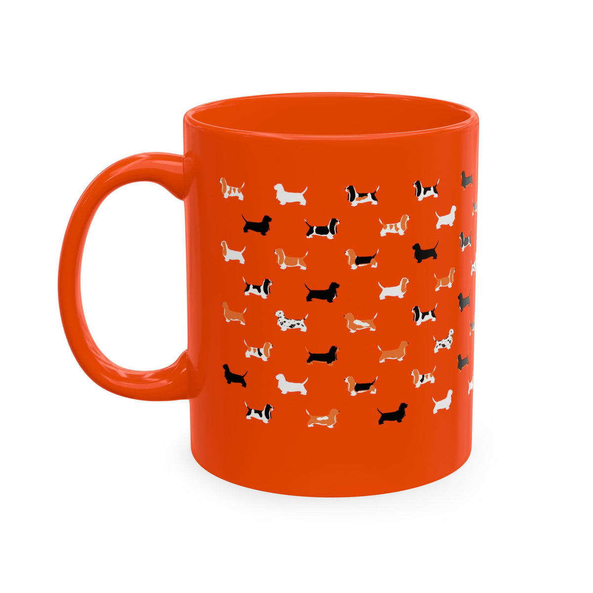 Basset Hound Pattern - Cute Ceramic Coffee Mug