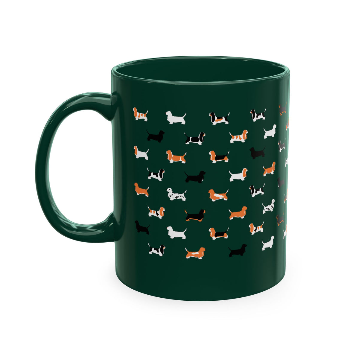 Basset Hound Pattern - Cute Ceramic Coffee Mug