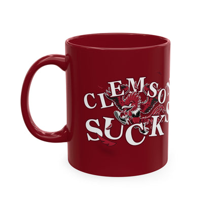 Clemson Sucks (for Columbia, South Carolina fans) Ceramic Rivalry Coffee Mug