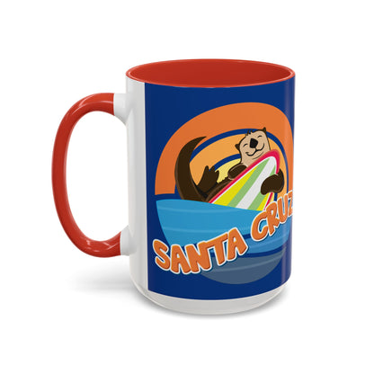 Board Bandit, Santa Cruz, California -  Surfboard Stealing Otter - Accent Coffee Mug – 11/15oz