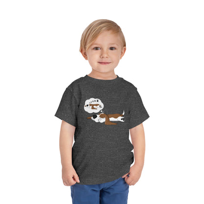 Dreaming of Sleeping Basset Hound - Toddler Tee