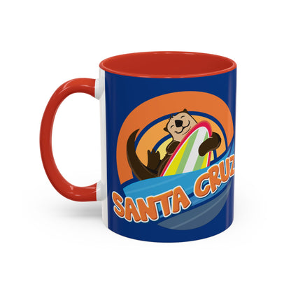 Board Bandit, Santa Cruz, California -  Surfboard Stealing Otter - Accent Coffee Mug – 11/15oz