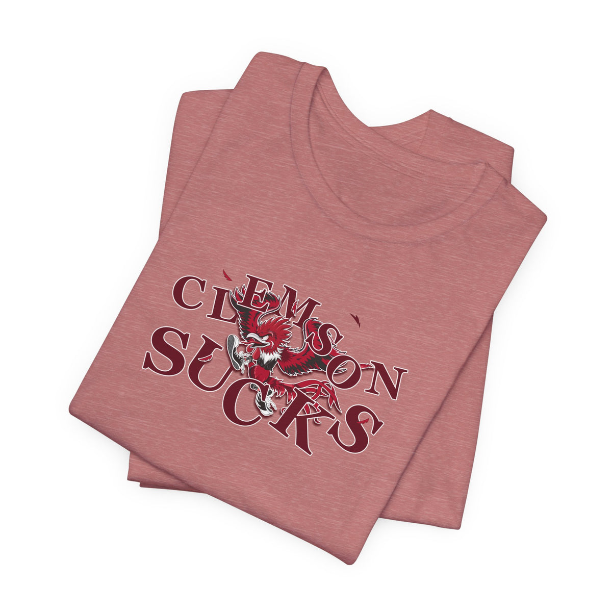 Clemson Sucks (for South Carolina fans) -   Crazy Fighting Rooster T-Shirt