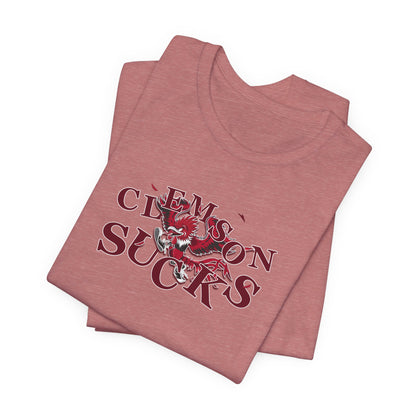 Clemson Sucks (for South Carolina fans) -   Crazy Fighting Rooster T-Shirt