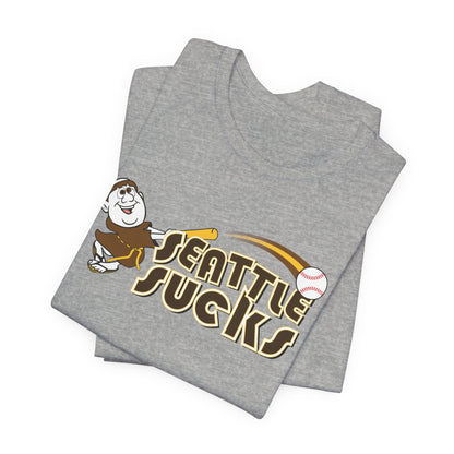 Seattle Sucks! (Padres fan art) - Unisex Jersey Short Sleeve Tee