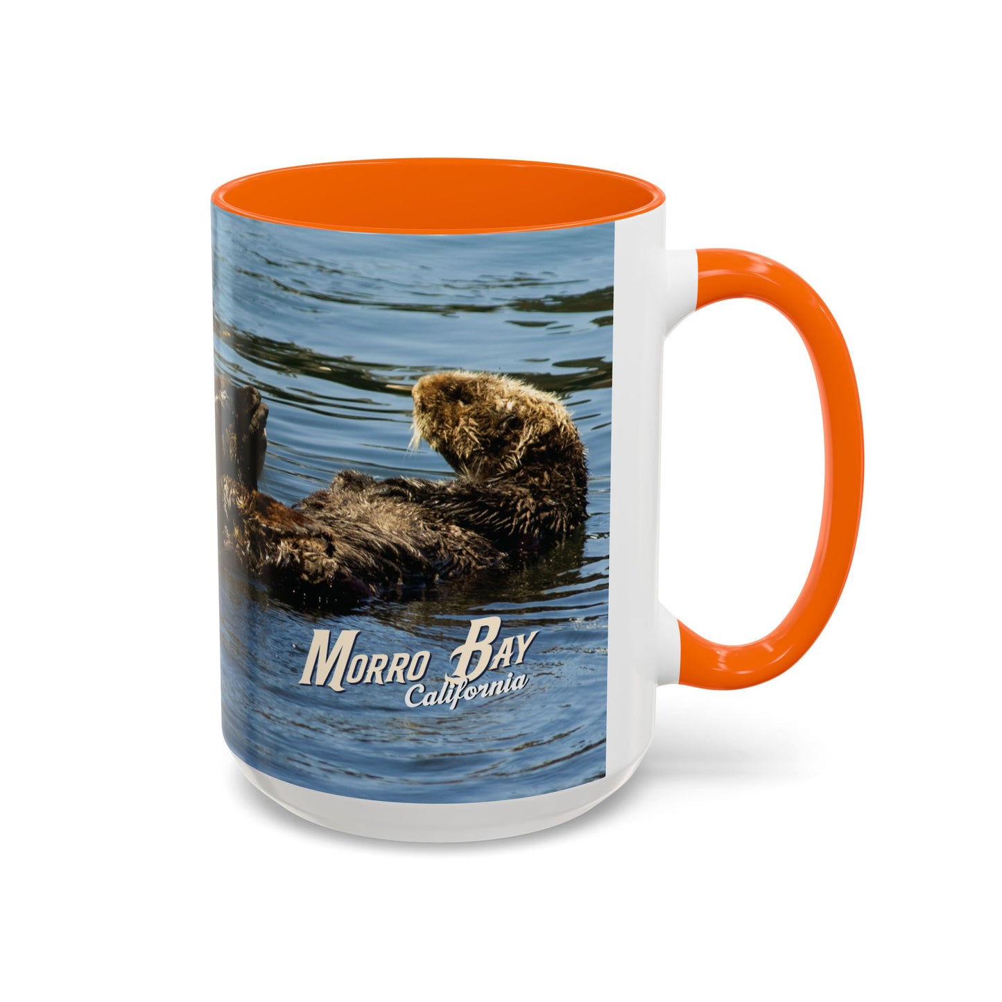 Sea Otter Raft (Morro Bay) Coffee Mug — Cute Sea Otter Accent Ceramic Mug (11/15oz)