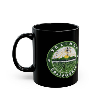Retro City of Salinas Logo Black Mug (11oz, 15oz)