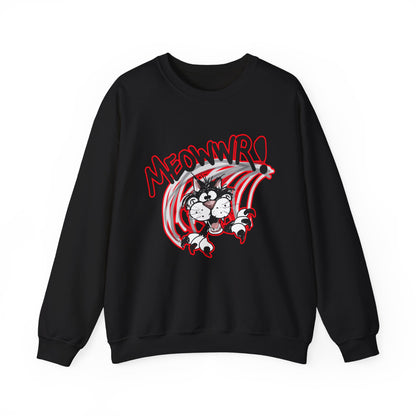 Action Cat (Meowwr!) - Unisex Heavy Blend™ Crewneck Sweatshirt