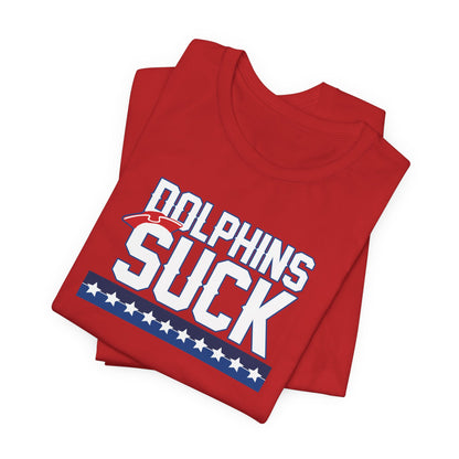 Shiny Mammal Fish Suck (for New England fans) - Unisex Jersey Short Sleeve Tee