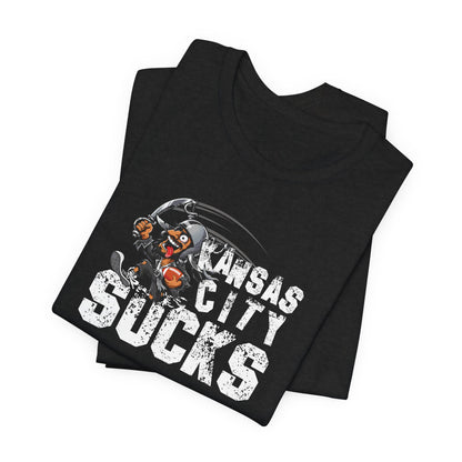 KC Sux (for Las Vegas fans) - Unisex Jersey Short Sleeve Tee
