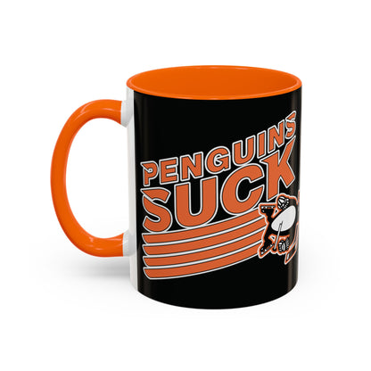 Penguins Suck (for Philadelphia fans) - Accent Coffee Mug, 11oz
