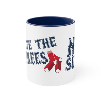 I Hate The Yankees (Boston Fan) - Accent Coffee Mug, 11oz