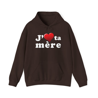 J' ♥ te mère - Unisex Heavy Blend™ Hooded Sweatshirt
