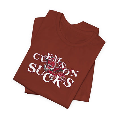 Clemson Sucks (for South Carolina fans) -   Crazy Fighting Rooster T-Shirt