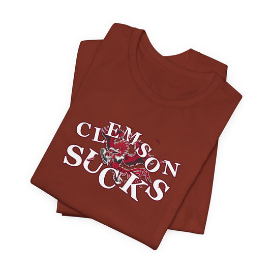 Clemson Sucks (for South Carolina fans) -   Crazy Fighting Rooster T-Shirt