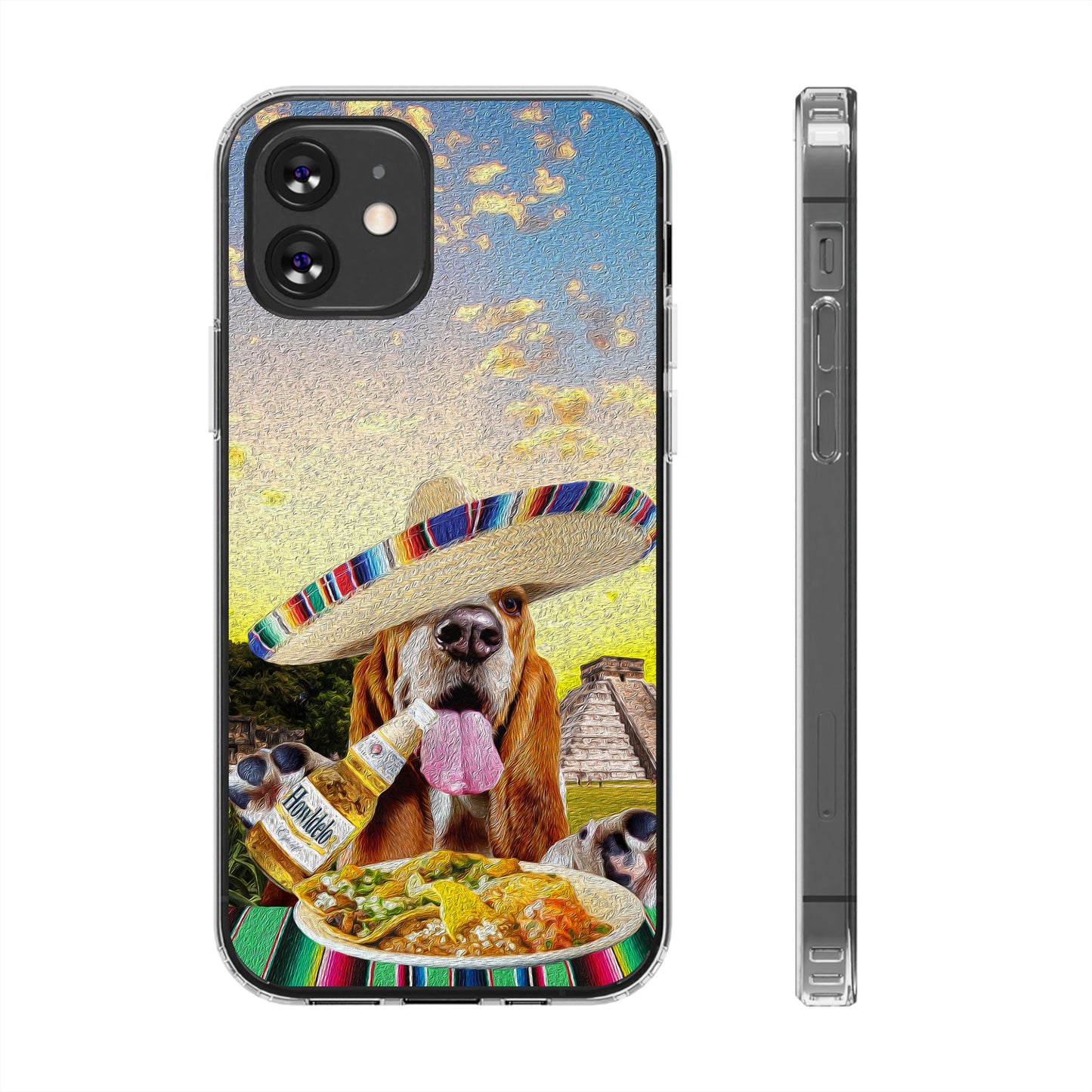 Basset Hound Eating Mexican Cuisine In Mexico - Clear Case