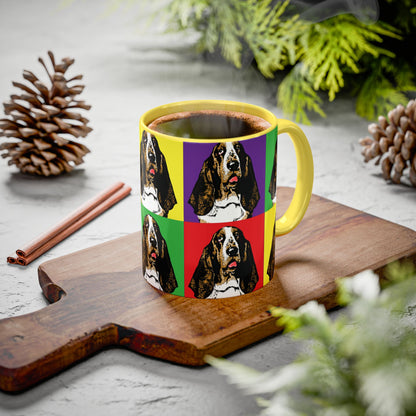 Basset Hound Pop Art - Colorful Coffee Mugs, 11oz