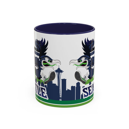 Gas Pump Seahawk (for Seattle fans) - Accent Coffee Mug, 11oz