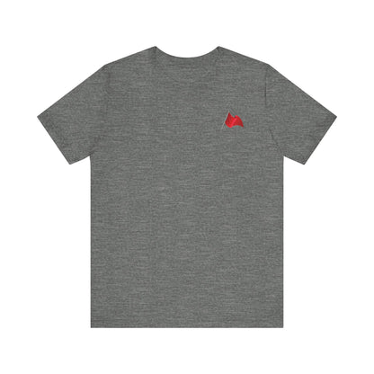 Walking Red Flag (small flag front & bold back design)  - Unisex Jersey Short Sleeve Tee