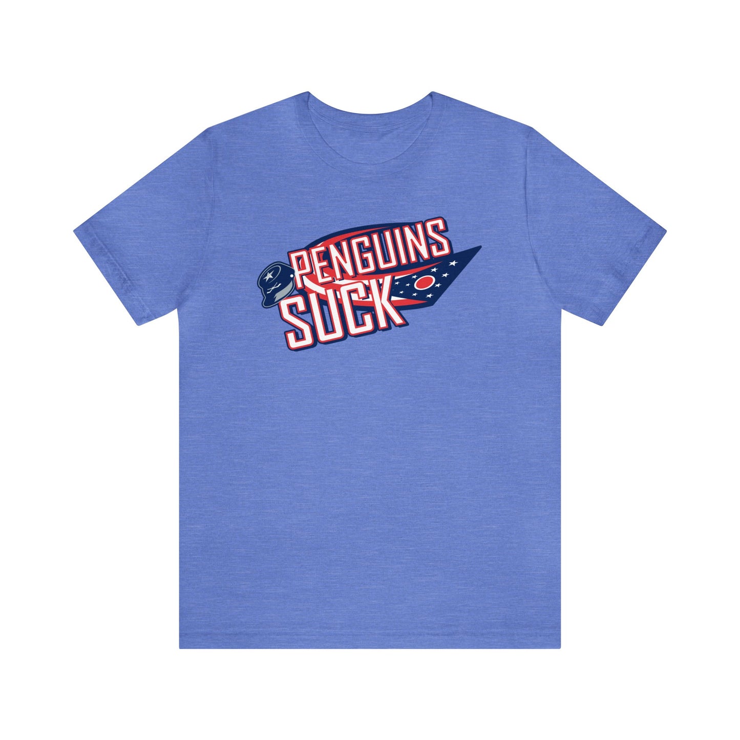 The Penggwins Suck (for Blue Jacket fans) - Unisex Jersey Short Sleeve Tee